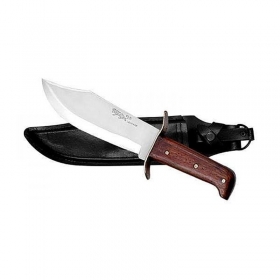 DAGUE DE CHASSE AVEC LAME DOUBLE TRANCHANT 23,5 CM INOX ET MANCHE BOIS  D'OLIVIER co10