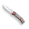Couteau de poche bois métal décor Cerf